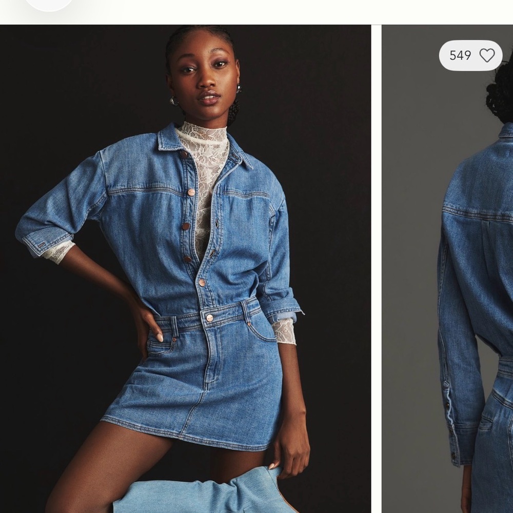 Anthropologie Denim Mini Dress - size 2X